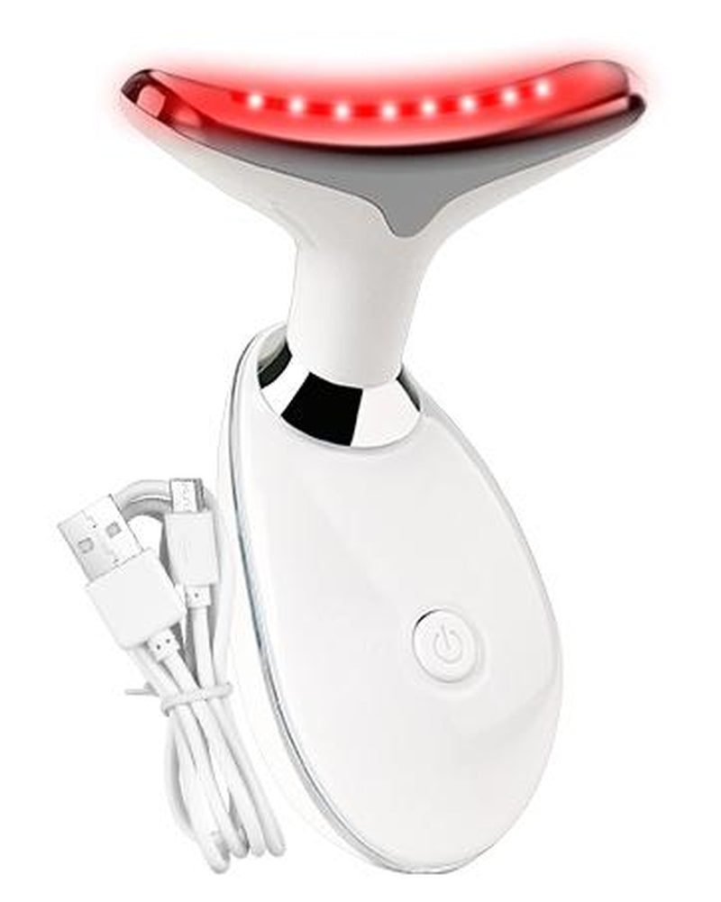 7 Color Facial Massager Tool, Facial and Neck Massager with 7 LED Light, Skin Care Device,Suitable for Neck Facial Leg Christmas Gift